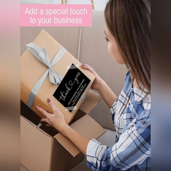 25 Black Thank You Card For Supporting My Small Business - Picture 2 of 7